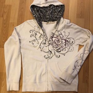 Roxy full zip hoodie with silver studs